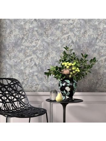 PAPEL DE PAREDE WILER RENO - FLORAL BOTÂNICO CINZA PÉROLA 1