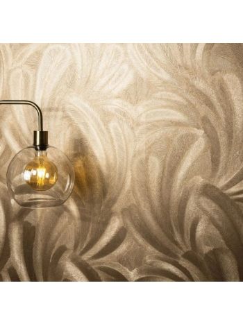 PAPEL DE PAREDE WILER BAVÁRIA - FOLHAGEM TROPICAL DOURADA 1