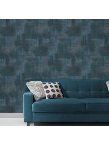 PAPEL DE PAREDE WILER BAVÁRIA - TEXTURA PINCELADA AZUL PETRÓLEO 1