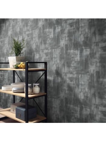 PAPEL DE PAREDE WILER BAVÁRIA - TEXTURA PINCELADA CINZA 1