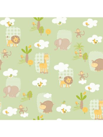 PAPEL DE PAREDE BOBINEX BAMBINOS - SELVA VERDE