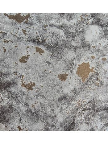 Papel de Parede Concreto Marmorizado Cinza e Dourado - Coleção Criativo 3 1