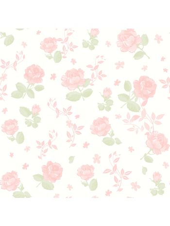 PAPEL DE PAREDE BOBINEX BAMBINOS - FLORES ROSA 1