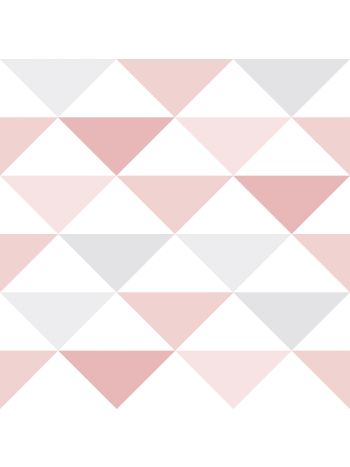 PAPEL DE PAREDE BOBINEX BRINCAR - TRIÂNGULOS ROSA