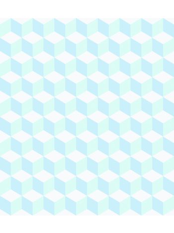 PAPEL DE PAREDE BOBINEX BRINCAR - GEOMÉTRICO 3D AZUL