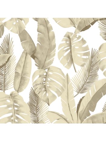 PAPEL DE PAREDE BOBINEX ATEMPORAL - FOLHAGEM BEGE