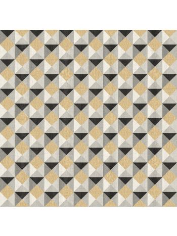 PAPEL DE PAREDE BOBINEX ATEMPORAL - GEOMÉTRICO BEGE E PRETO