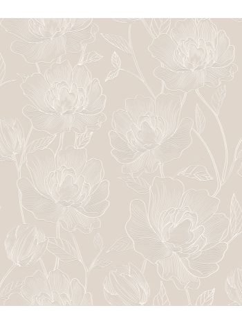 PAPEL DE PAREDE BOBINEX ATEMPORAL - FLORAL BEGE