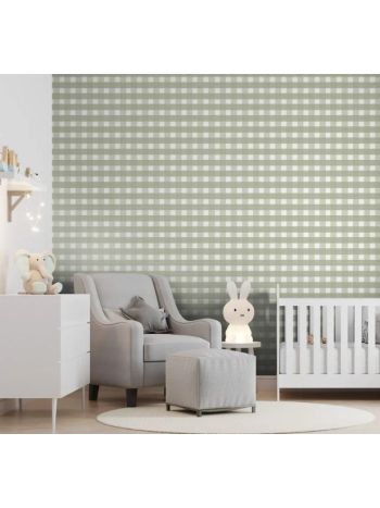 PAPEL DE PAREDE BOBINEX REVOADA - XADREZ VICHI VERDE OLIVA 4400 1