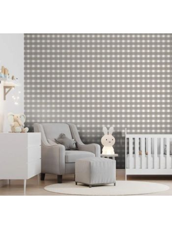 PAPEL DE PAREDE BOBINEX REVOADA - XADREZ VICHI CINZA ESCURO 4416 1