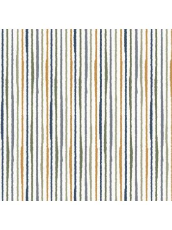 PAPEL DE PAREDE BOBINEX REVOADA - LISTRA AQUARELA AZUL, MILITAR E MOSTARDA 4423 1