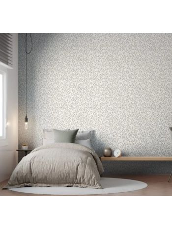 PAPEL DE PAREDE BOBINEX REVOADA - FOLHA OLIVEIRA CINZA 4430 1