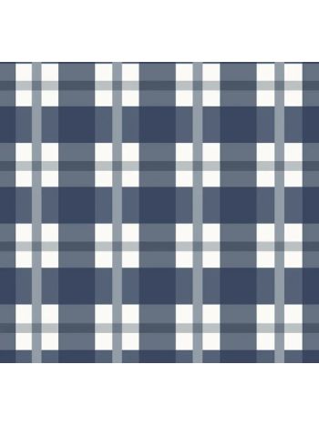 PAPEL DE PAREDE BOBINEX REVOADA - XADREZ QUADROS AZUL MARINHO 4453 1