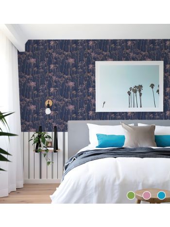 Papel de Parede Bobinex Flores do Campo Azul - Coleção Refúgio 1