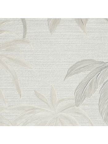 Papel de Parede Vinílico Folhas Cinza e Detalhes Azul - Coleção Poet Chart 5 1