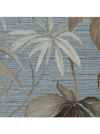 Papel de Parede Folhas Azul e Marrom - Coleção Poet Chart 5 1