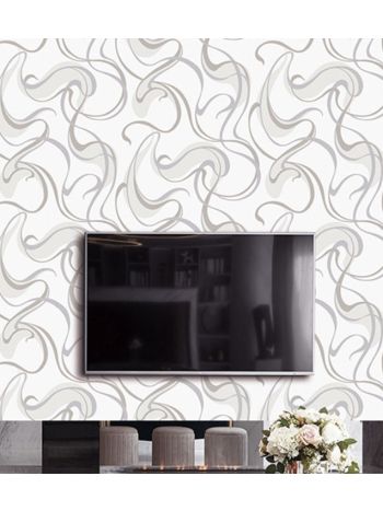 PAPEL DE PAREDE EDANTEX UNIQUE - ABSTRATO CINZA (LEVE BRILHO) UN-5044 1