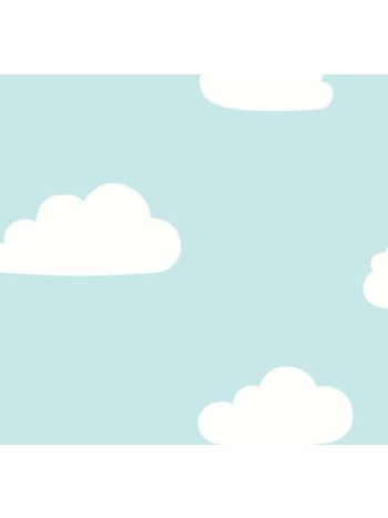 PAPEL DE PAREDE INFANTIL NUVENS AZUL CLARO - COLEÇÃO PETIT 1