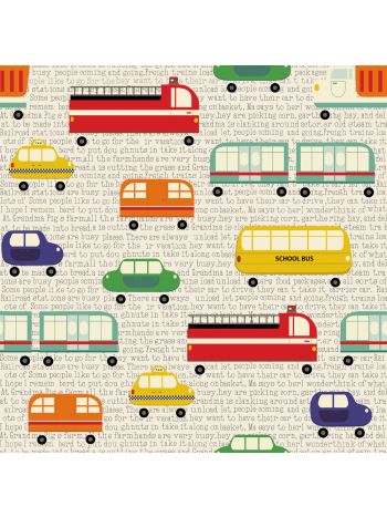 PAPEL DE PAREDE BOBINEX RENASCER - TRANSPORTE COLORIDO 1