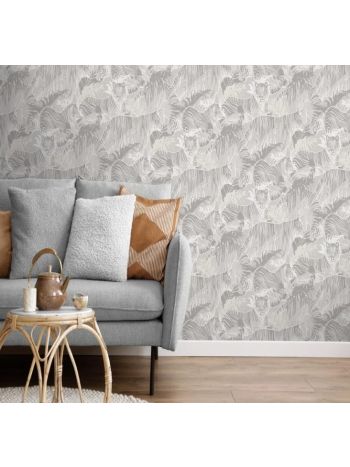 PAPEL DE PAREDE WILER LE JARDIN - SAFARI ELEGANCE CINZA M69509 1