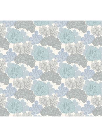 PAPEL DE PAREDE INFANTIL FOLHAGENS BABY AZUL - COLEÇÃO PETIT 1