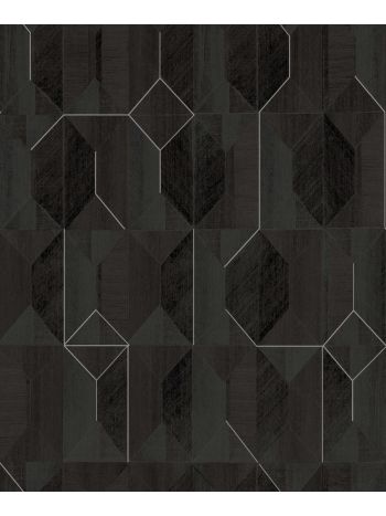 PAPEL DE PAREDE EDANTEX AVALON 1 - GEOMÉTRICO CINZA ESCURO (BRILHO PRATA) AVA137 1