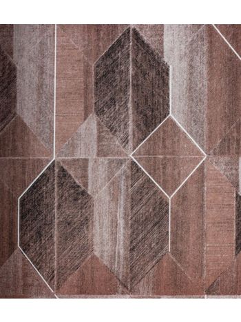 PAPEL DE PAREDE EDANTEX AVALON 1 - GEOMÉTRICO MARROM AVERMELHADO (LEVE BRILHO) AVA143 1