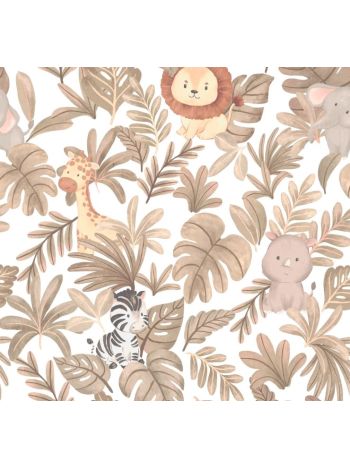 PAPEL DE PAREDE WILER BAMBINE - SAFARI BABY BEGE BA0007 1