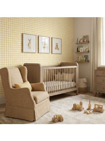 PAPEL DE PAREDE WILER BAMBINE - XADREZ VICHY AMARELO BA0024 1