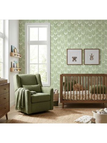 PAPEL DE PAREDE WILER BAMBINE - MINI CHEVRON VERDE BA0039 1