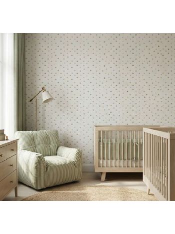 PAPEL DE PAREDE WILER BAMBINE - POÁ AQUARELADO VERDE BA0040 1