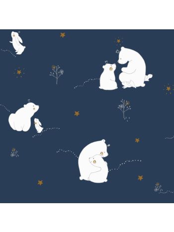 PAPEL DE PAREDE WILER FOFURA BABY - URSINHO E COELHINHO 1