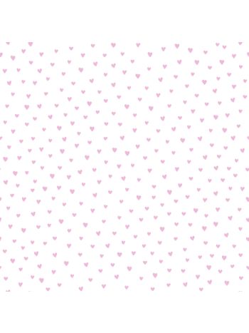 PAPEL DE PAREDE WILER FOFURA BABY - CORAÇÃO ROSA (BRILHO LOCALIZADO) 1