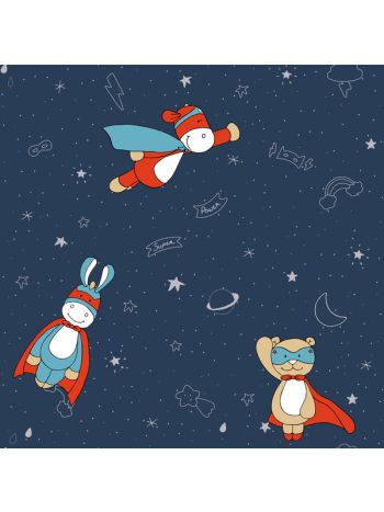 PAPEL DE PAREDE WILER FOFURA BABY - PELÚCIAS HERÓIS NO ESPAÇO 1