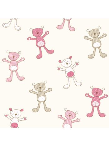 PAPEL DE PAREDE WILER FOFURA BABY - URSINHOS DE PELÚCIA 1