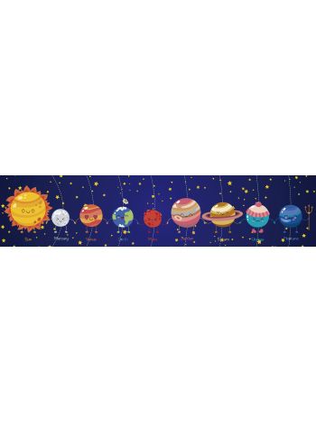 Painel Decorativo de Parede Infantil Sistema Solar Planetas Baby - Personalizado Sob Medida 1