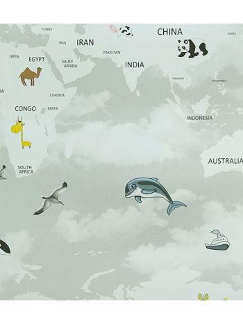 PAPEL DE PAREDE KANTAI YOYO 2 - MAPA MUNDI INFANTIL YY203902R 1