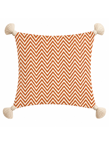 Capa de Almofada Anattex Terrá Bohemian Coral - 45x45cm Decorativa com Pompom 1