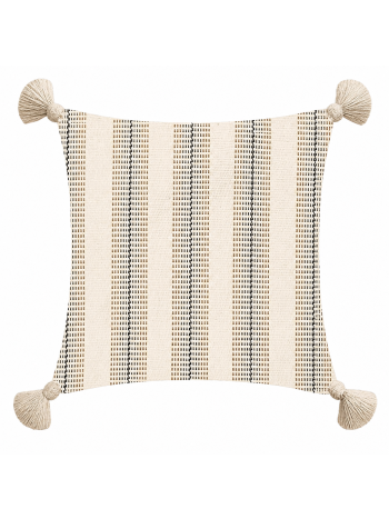 Capa de Almofada Anattex Terrá Taco Cru - 45x45cm Decorativa com Pompom 1