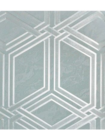 PAPEL DE PAREDE KANTAI WHITE SWAN - GEOMÉTRICO CINZA (BRILHO PRATA) WS100004R 1