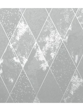 PAPEL DE PAREDE KANTAI WHITE SWAN - GEOMÉTRICO CINZA (BRILHO PRATA) WS100103R 1