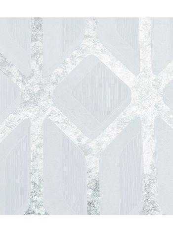 PAPEL DE PAREDE KANTAI WHITE SWAN - GEOMÉTRICO CINZA CLARO (BRILHO PRATA) WS100201R 1