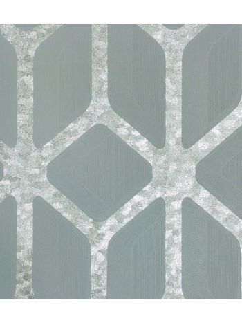 PAPEL DE PAREDE KANTAI WHITE SWAN - GEOMÉTRICO CINZA (BRILHO PRATA) WS100203R 1