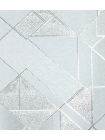 PAPEL DE PAREDE KANTAI WHITE SWAN - GEOMÉTRICO CINZA CLARO (BRILHO PRATA) WS100301R 1