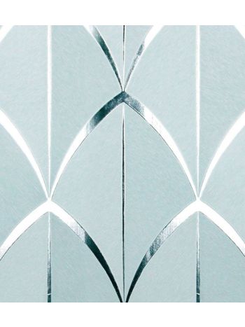 PAPEL DE PAREDE KANTAI WHITE SWAN - GEOMÉTRICO CINZA AZULADO (FIO DE PRATA) WS100402R 1