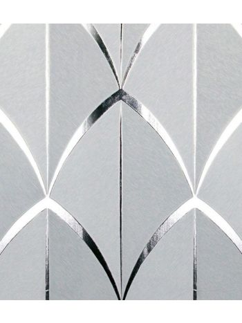 PAPEL DE PAREDE KANTAI WHITE SWAN - GEOMÉTRICO CINZA (FIO DE PRATA) WS100403R 1