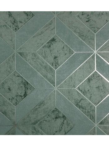 PAPEL DE PAREDE KANTAI WHITE SWAN - GEOMÉTRICO CINZA ESCURO (BRILHO PRATA) WS100702R 1