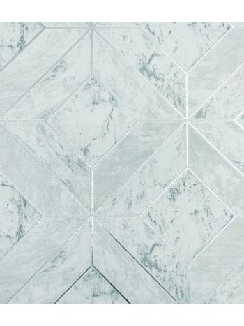 PAPEL DE PAREDE KANTAI WHITE SWAN - GEOMÉTRICO CINZA CLARO (BRILHO PRATA) WS100703R 1