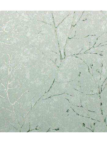 PAPEL DE PAREDE KANTAI WHITE SWAN - GALHOS CINZA (BRILHO PRATA) WS100902R 1