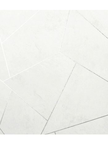 PAPEL DE PAREDE KANTAI WHITE SWAN - GEOMÉTRICO ZARA OFF-WHITE (FIO PRATA) WS101301R 1